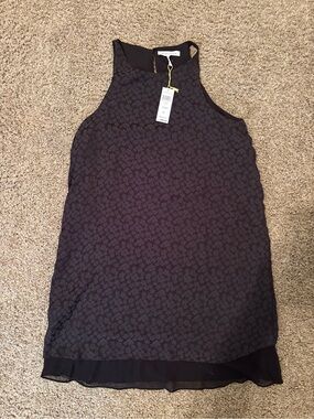 BCBGeneration Black Floral Jacquard Sleeveless dress. New w tags